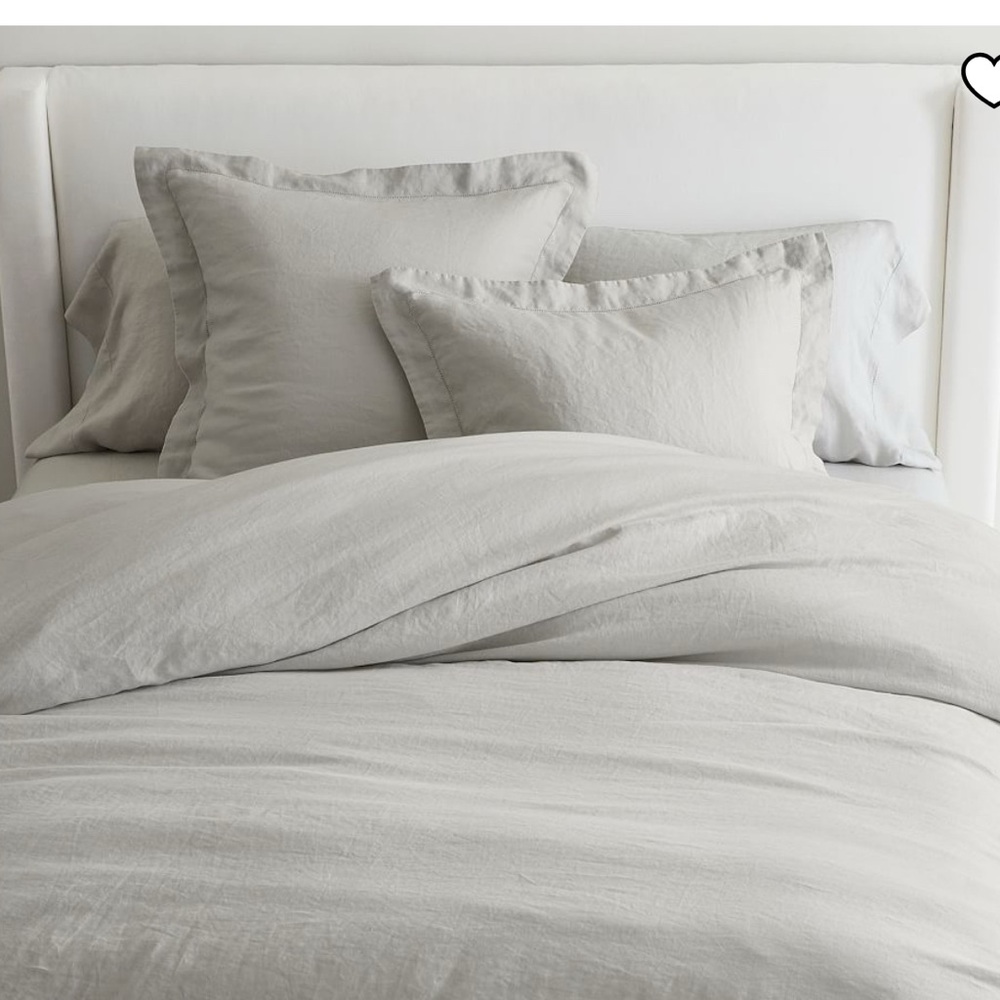 Pottery Barn Gray Duvet Cover queen